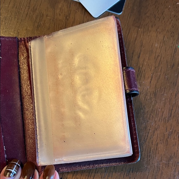 Eitenne Aigner vintage Burgundy Leather Card Holder